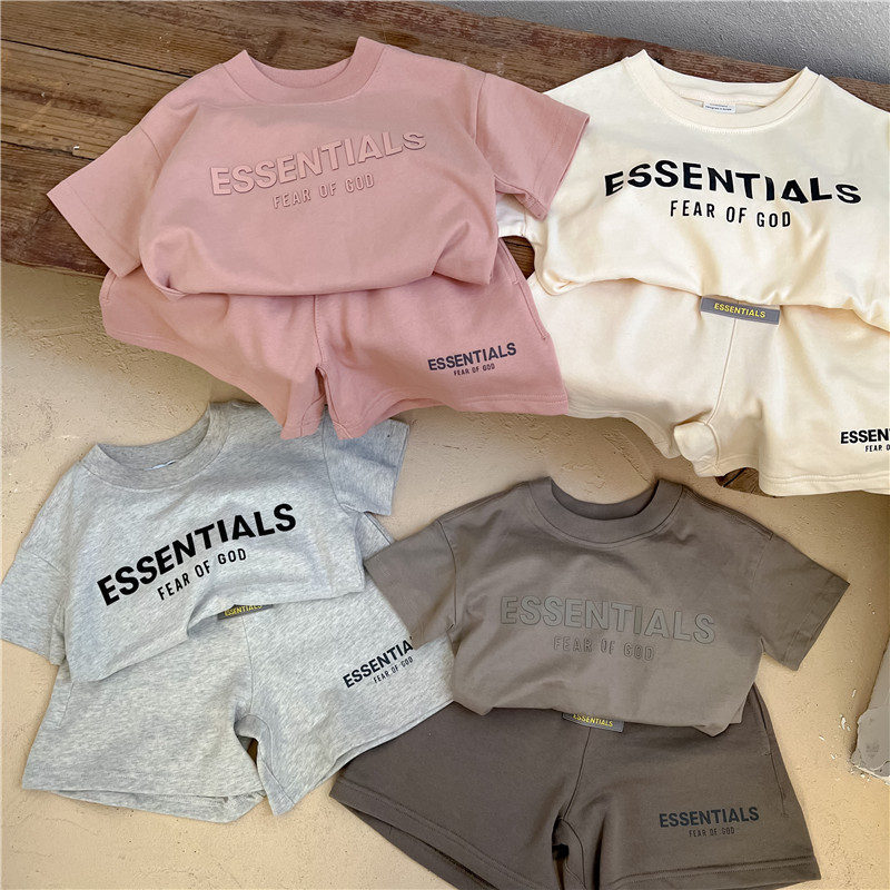 Children's Sports Suit 2026 Summer New Style Boys and Girls Short-Sleeved T-Shirt Baby Casual Shorts Fashionable Two-Piece Set Trendy