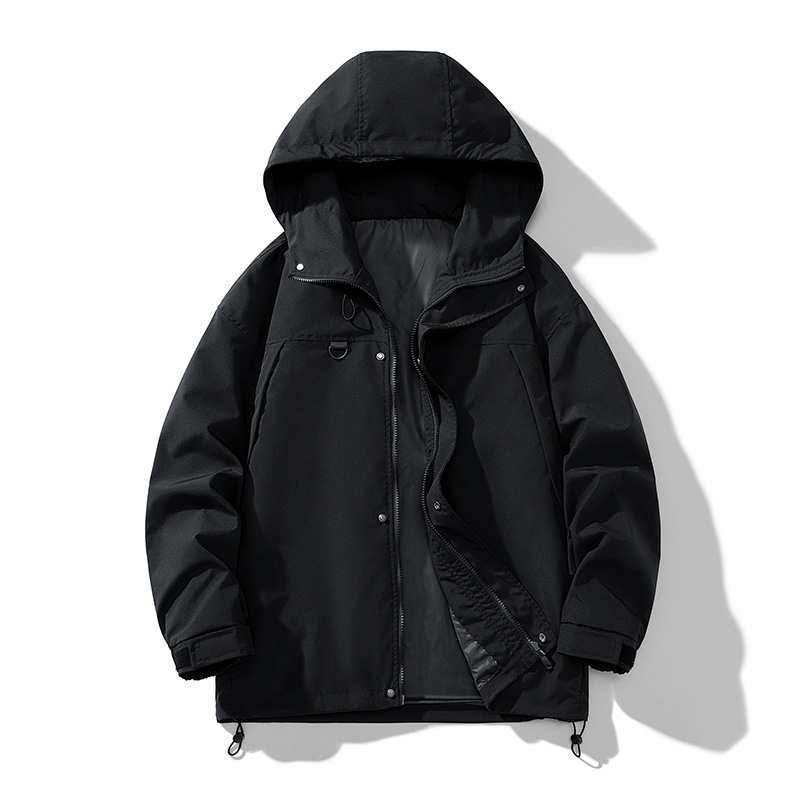 Men's autumn trend new hooded casual sports jacket for couples, loose and versatile lightweight outerwear_voghion.com