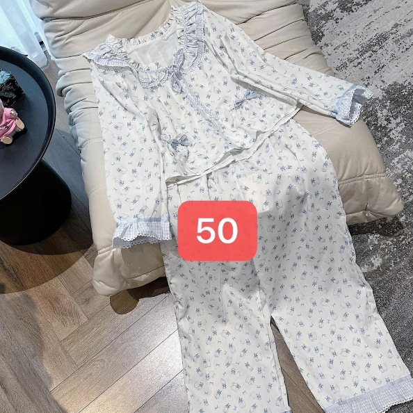 대외 무역 잠옷 여성의 봄과 가을 새로운 긴 소매 바지 달콤한 소녀의 귀여운 느슨한 홈 옷 투피스 세트 얇은