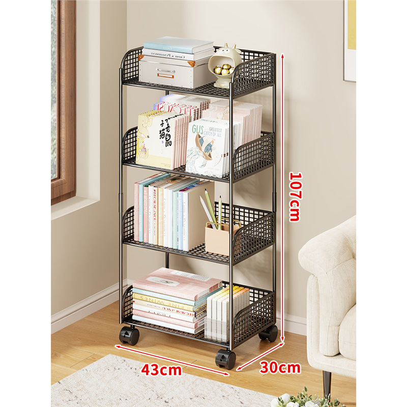 本棚家庭用子供読書区絵本棚多層玩具収納棚物棚床置き赤ちゃん簡易本棚|undefined