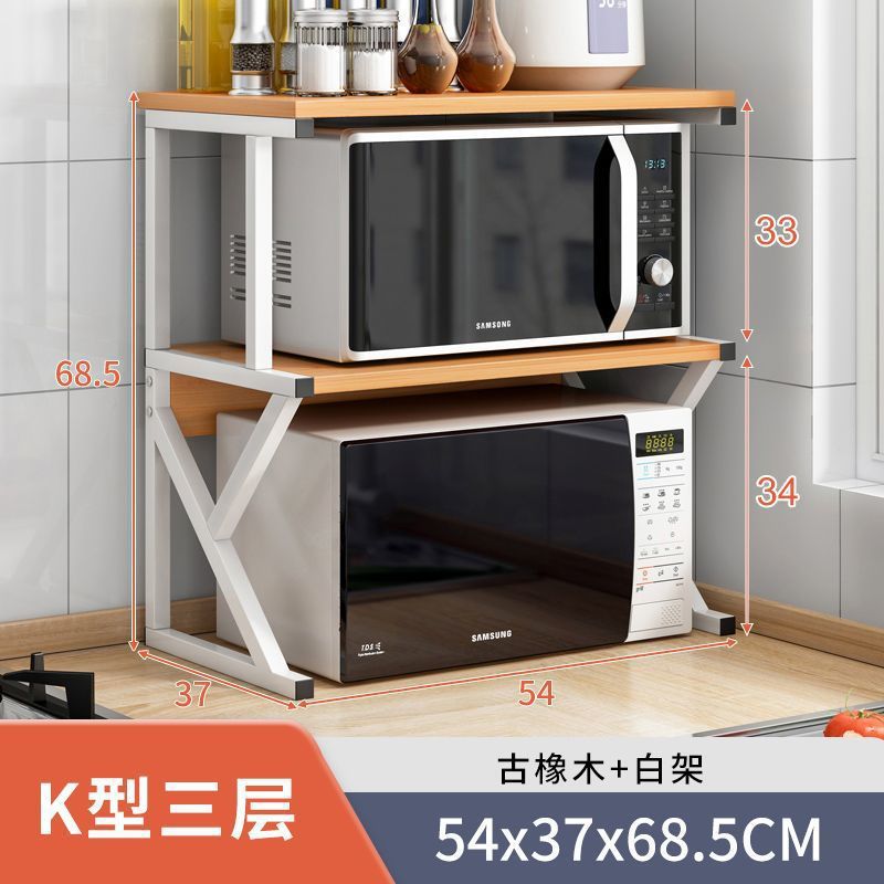 Cocina multifuncional horno de microondas estante de escritorio horno arroz cocina de escritorio estante de almacenamiento para artículos domésticos