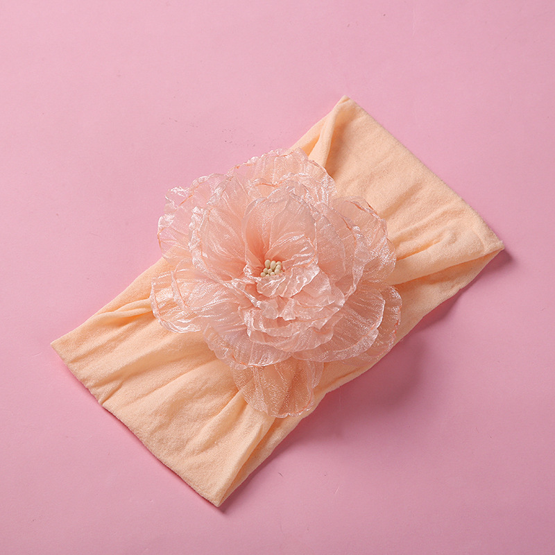 New Flower Nylon Wide-brimmed Soft Baby Headband display picture 3