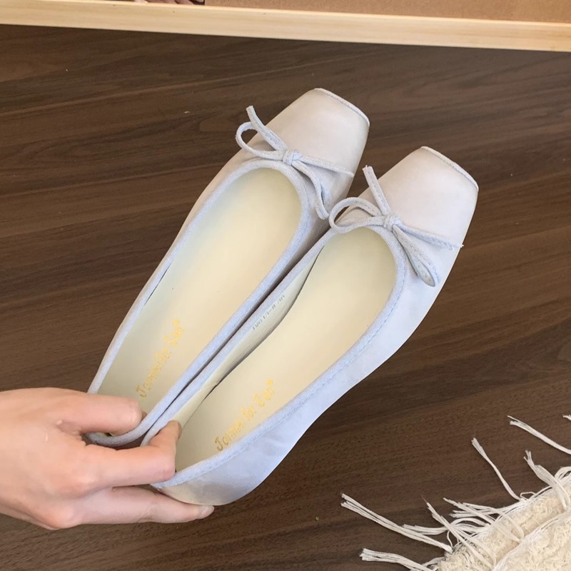 Jonmei for San インナー高さサテン早春シングルシューズ女性用新しいフレンチバレエスタイルの優しい妖精の靴|undefined