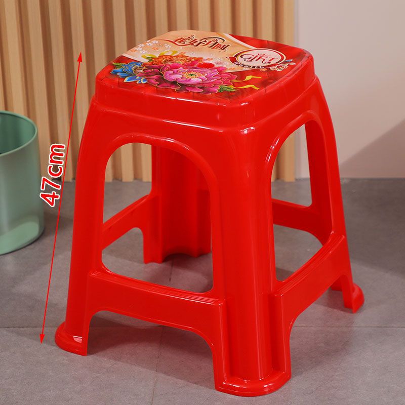 Taburetes de plástico populares para uso doméstico, sillas gruesas para adultos, taburetes altos, taburetes cuadrados para cambiar zapatos, venta directa de fábrica al por mayor. image 22