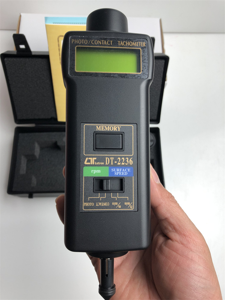Multifunctional Tachometer Dt-2236 Photoelectric Contact-Type Dual-Purpose Tachometer Laser Contact Speed Tester