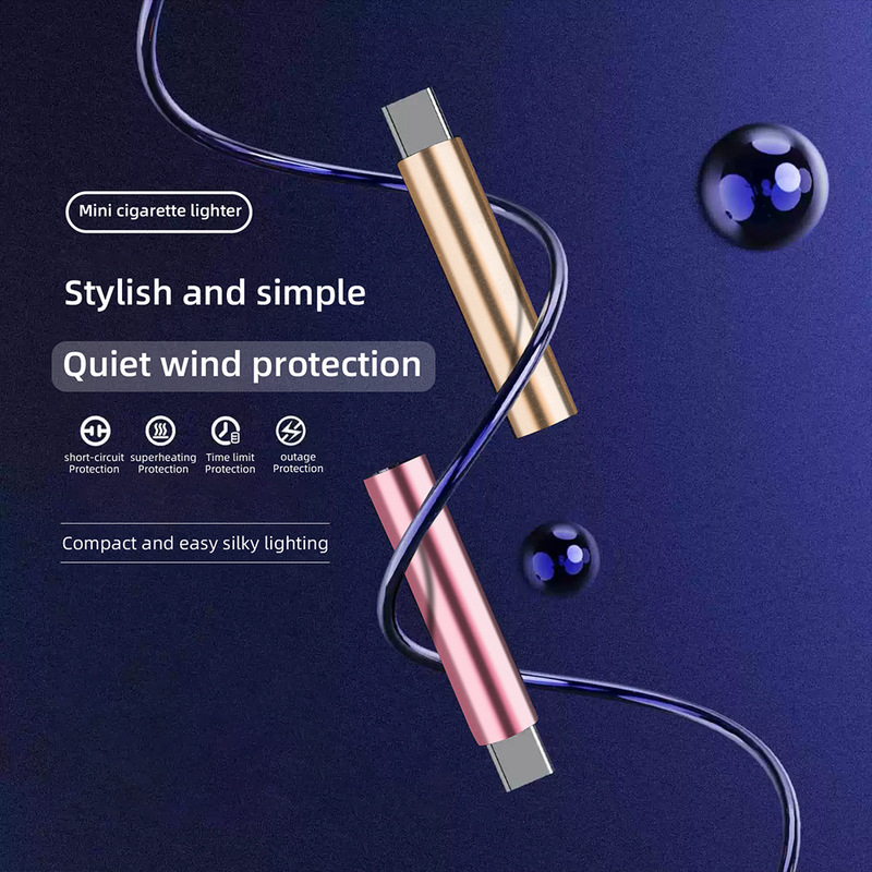 Cross-Border Smartphone Cigarette Lighter Type-C Car Lighter Igniter Factory Direct Supply Rechargeable Mini