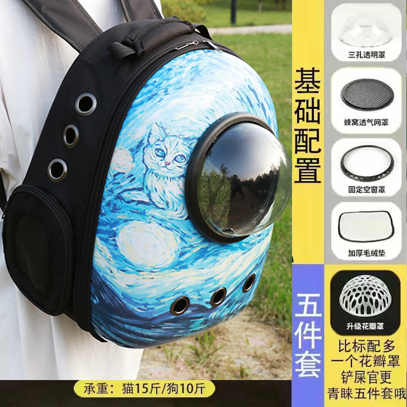 별이 빛나는 하늘 고양이 [검은색 원]