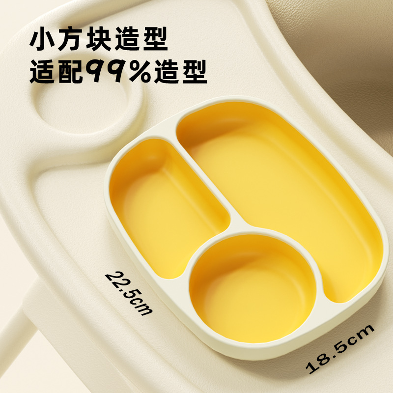 Toukie plato de comedor dividido para bebés cubiertos para niños bolos de alimentos suplementarios para bebés que comen por sí mismos platos de entrenamiento con cubierta