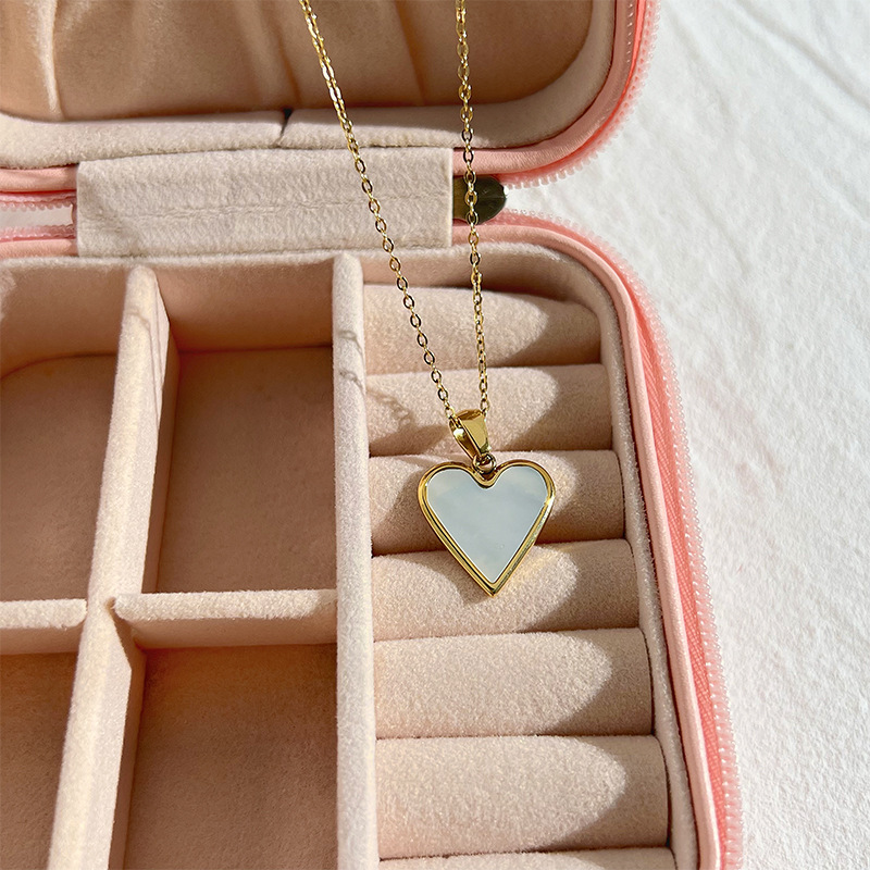 No Inlaid Inlay Material Necklace Classification 304 Stainless Steel Chain Material 16K Gold, White Gold Plated, Gold Plating Plating Color PVD Coated Real Gold Plated 16K Gold White Gold Plated Gold Plating Heart 304 Stainless Steel Fashion Waterproof Non Tarnish 304 Stainless Steel Necklace