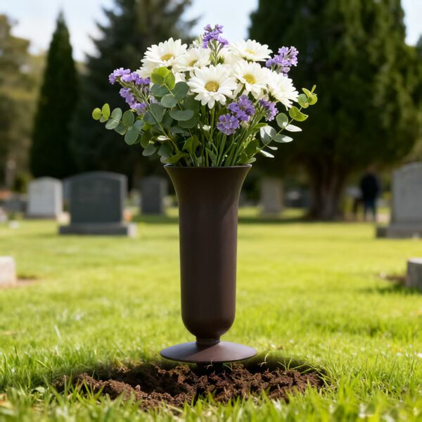 Cross-border new plastic cemetery flower tube vase Qingming Festival…