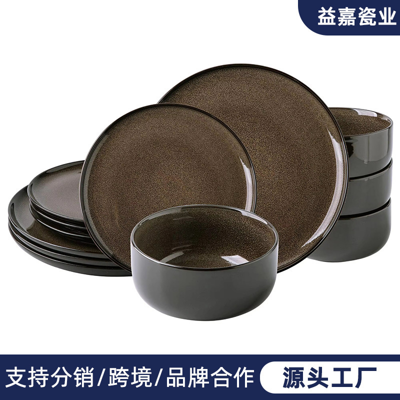 Ceramic Manufacturer Direct Sales European Style Simple Amazon Tableware Tray Fruit Plate Creative Bowl Plate Cup Home Batch Ceramic Manufacturer Direct Sales European Style Simple Amazon Tableware Tray Fruit Plate Creative Bowl Plate Cup Home Batch
