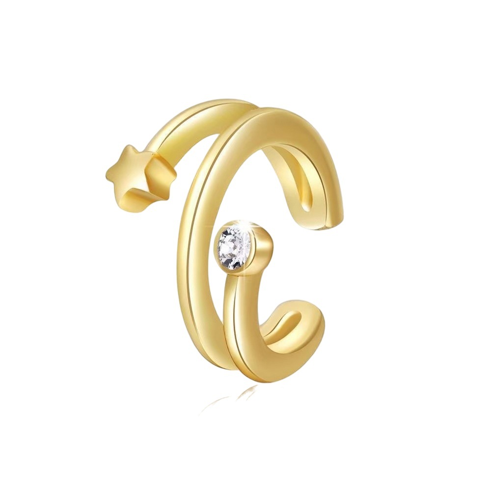 Oredos para damas creativas europeas y americanas Pendientes enrollados en espiral de cartílago no poroso Pendientes de clip de oreja de aleación ajustable para mujer