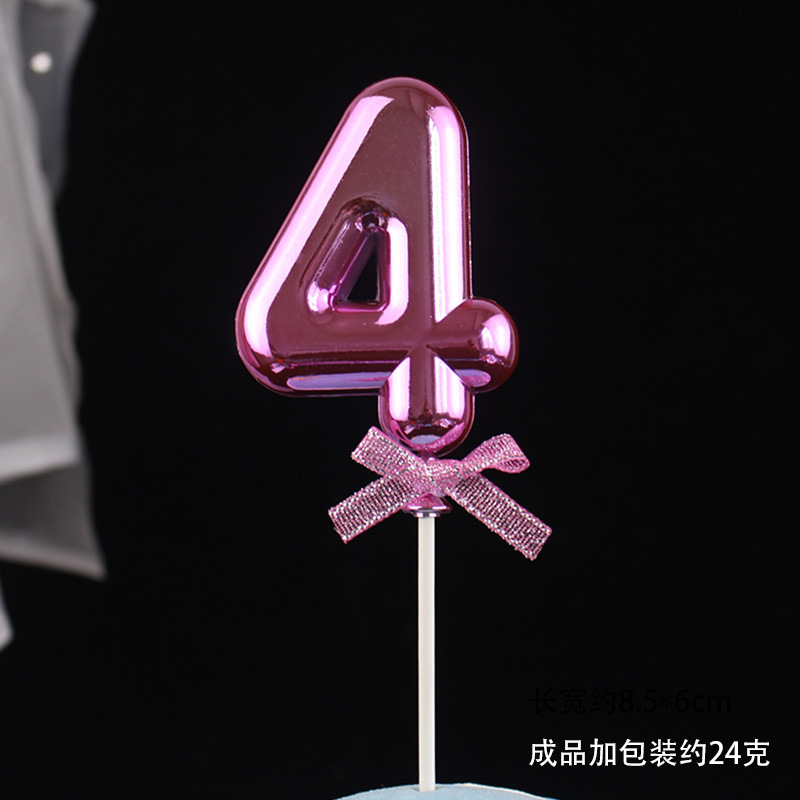 Decoración digital para pasteles 0-9, 3D oro/rosa, inserto para cumpleaños – Mayorista de Yiwu image 55