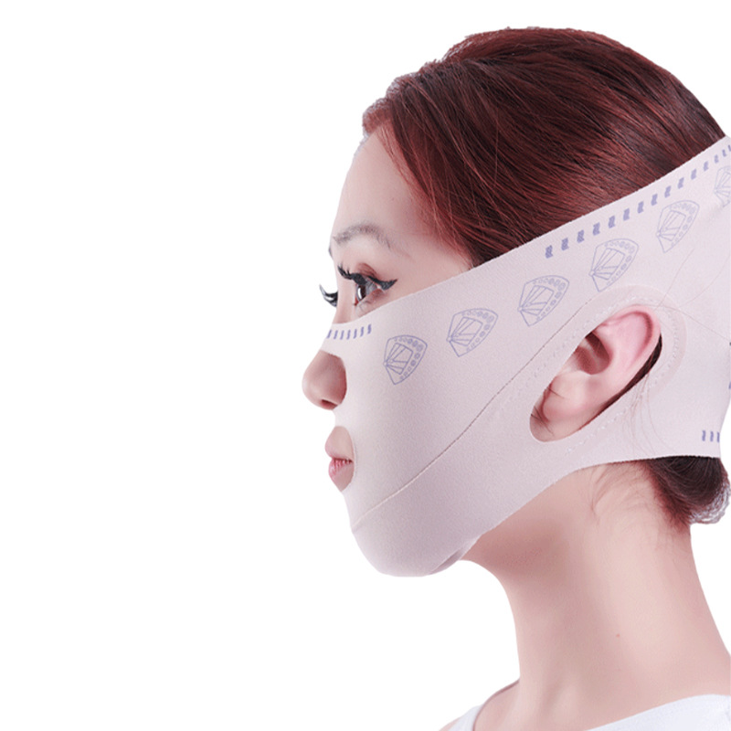 Pulls up elastic bandage for face, mask