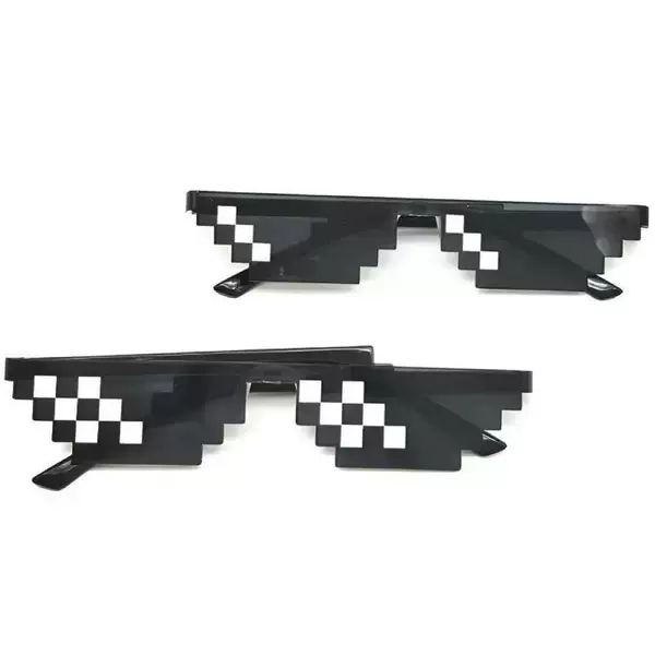 2026 New Model Mosaic Pixel Sunglasses Uv400 Protection for Anime Parties