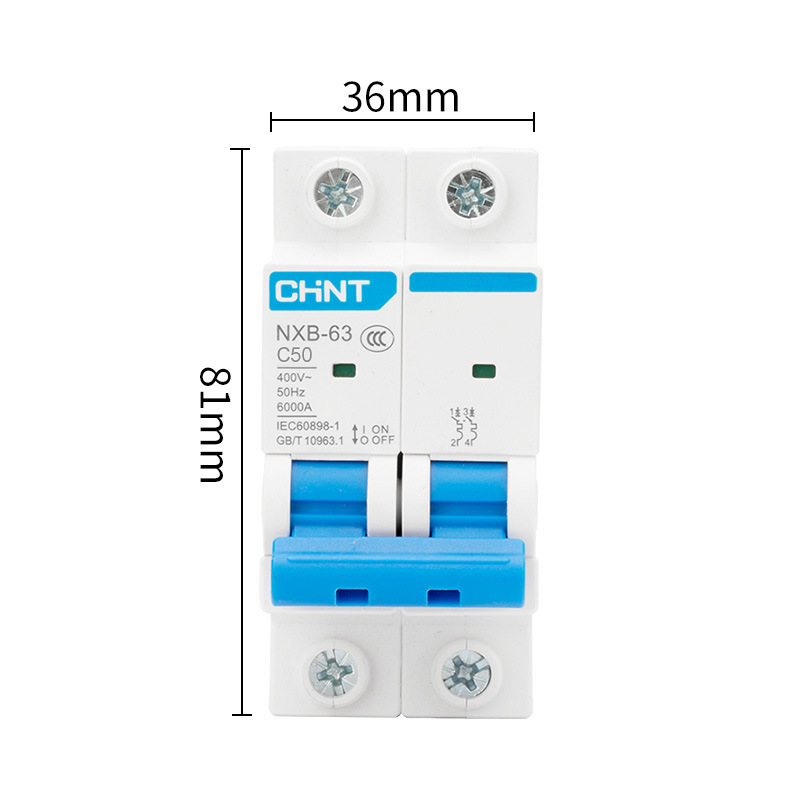 Interruptor de aire Zhengtai NXB - 63 puerta principal doméstica eléctrica de dos fases tipo C interruptor abierto abierto 2P 10A16A20A25A image 13