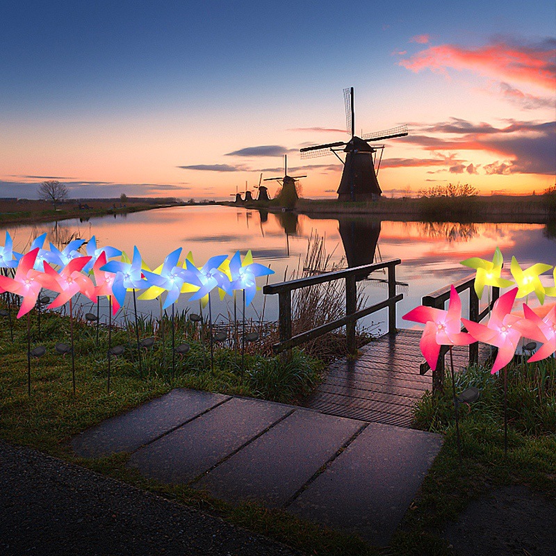 LED outdoor lighting windmills, ground-based spotlights, square lighting, ambiance lighting, commercial decoration, decorative lights, landscape lights