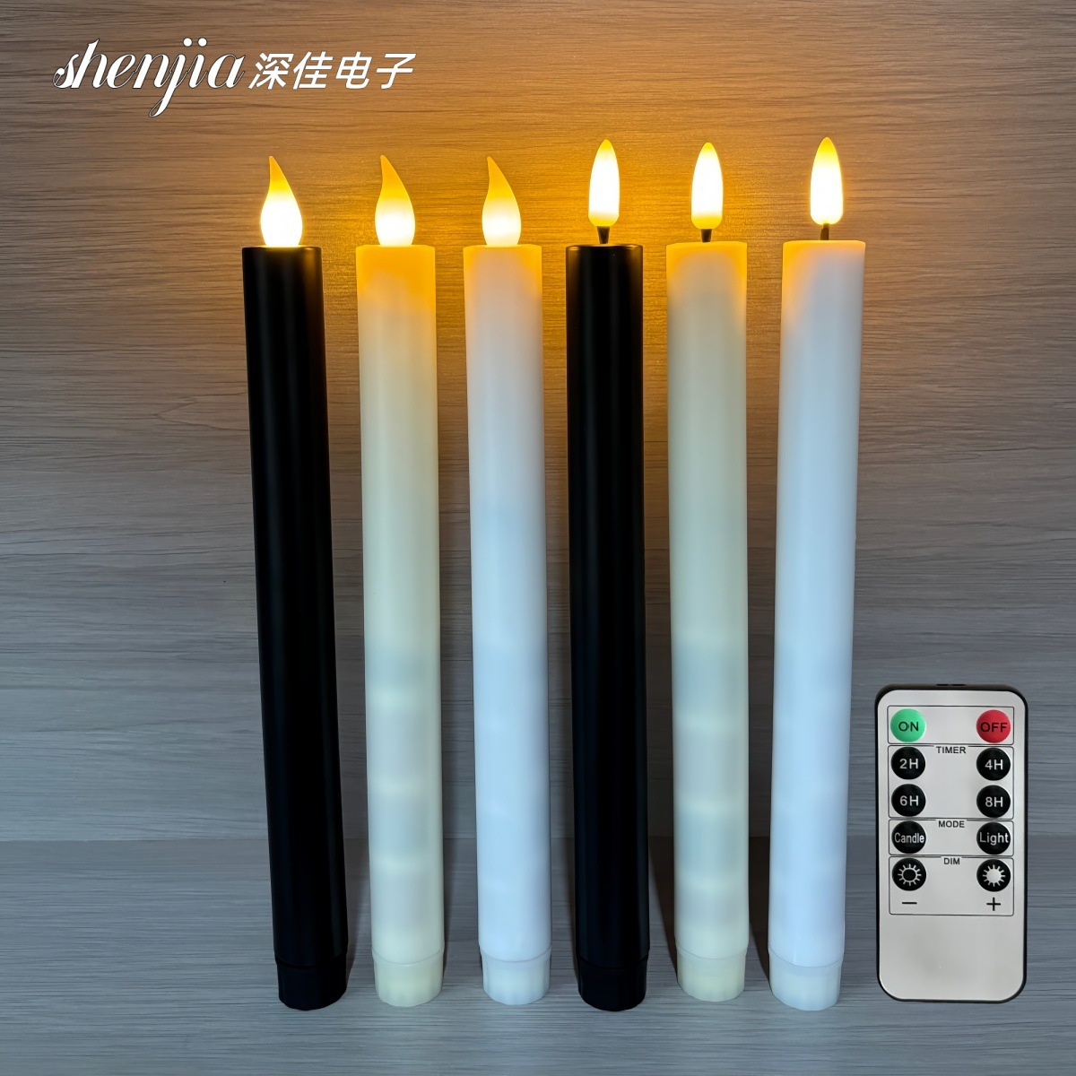 LED electronic remote control candle plastic long pole candle light…