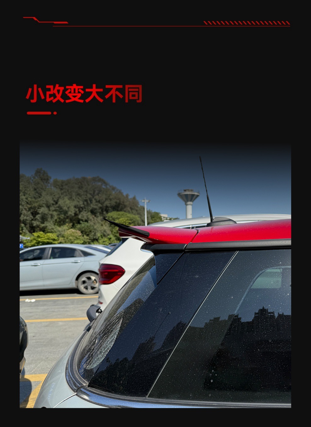 Suitable for 2014-2024 Bmw Mini Cooper Jcw F55 F56 Top Wing Small Rear Wing Spoiler Modification