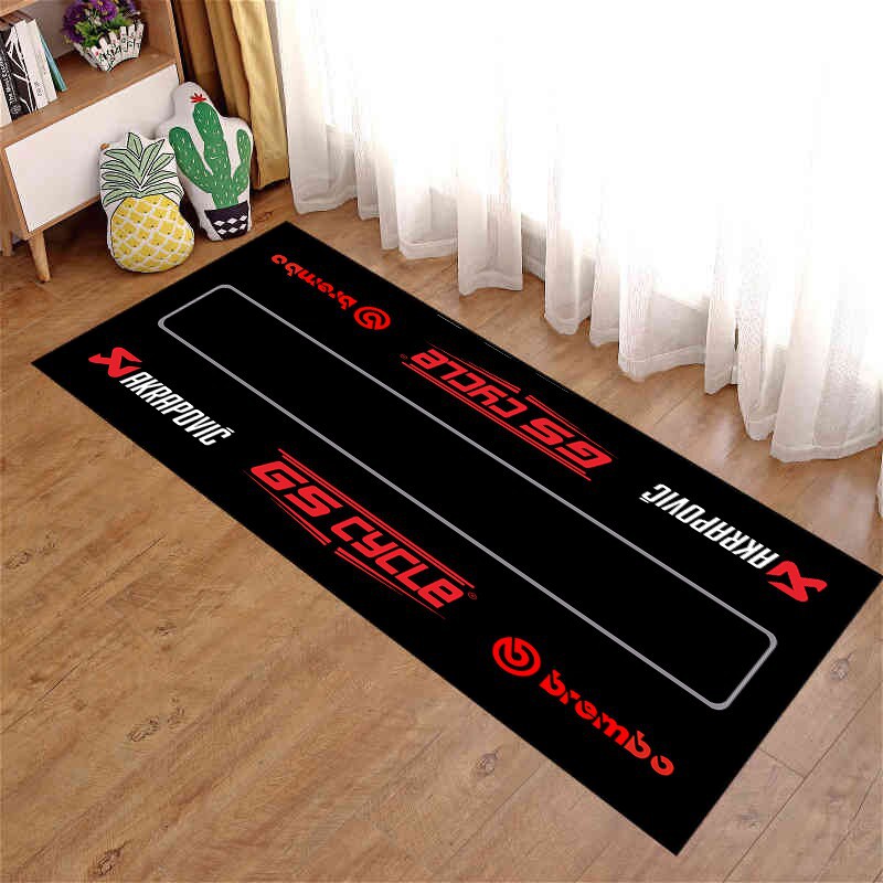 Home Motorcycle Carpet, Living Room Motorcycle Display Diatomaceous Earth Mat, Water-Absorbent, Dirt-Resistant, Easy to Maintain, Racing Car Parking Mat