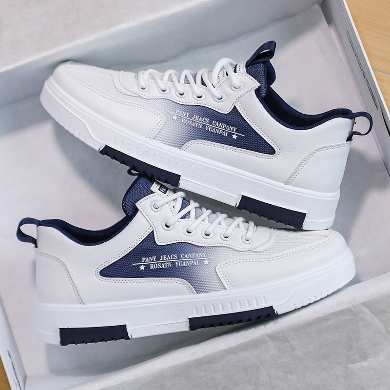Zapatos blancos de todo fósforo para hombres nuevos 2024 verano ocio estudiantes transpirables zapatos de panel de malla moda deportes realzar zapatos de hombre