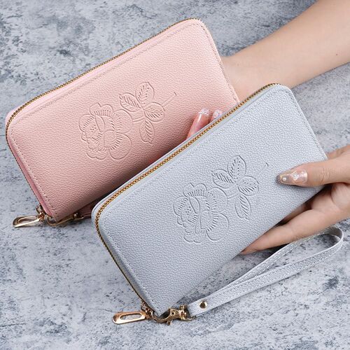 Korean version  new hand wallet women's long zipper multi-functional versatile wallet large capacity mobile phone wallet