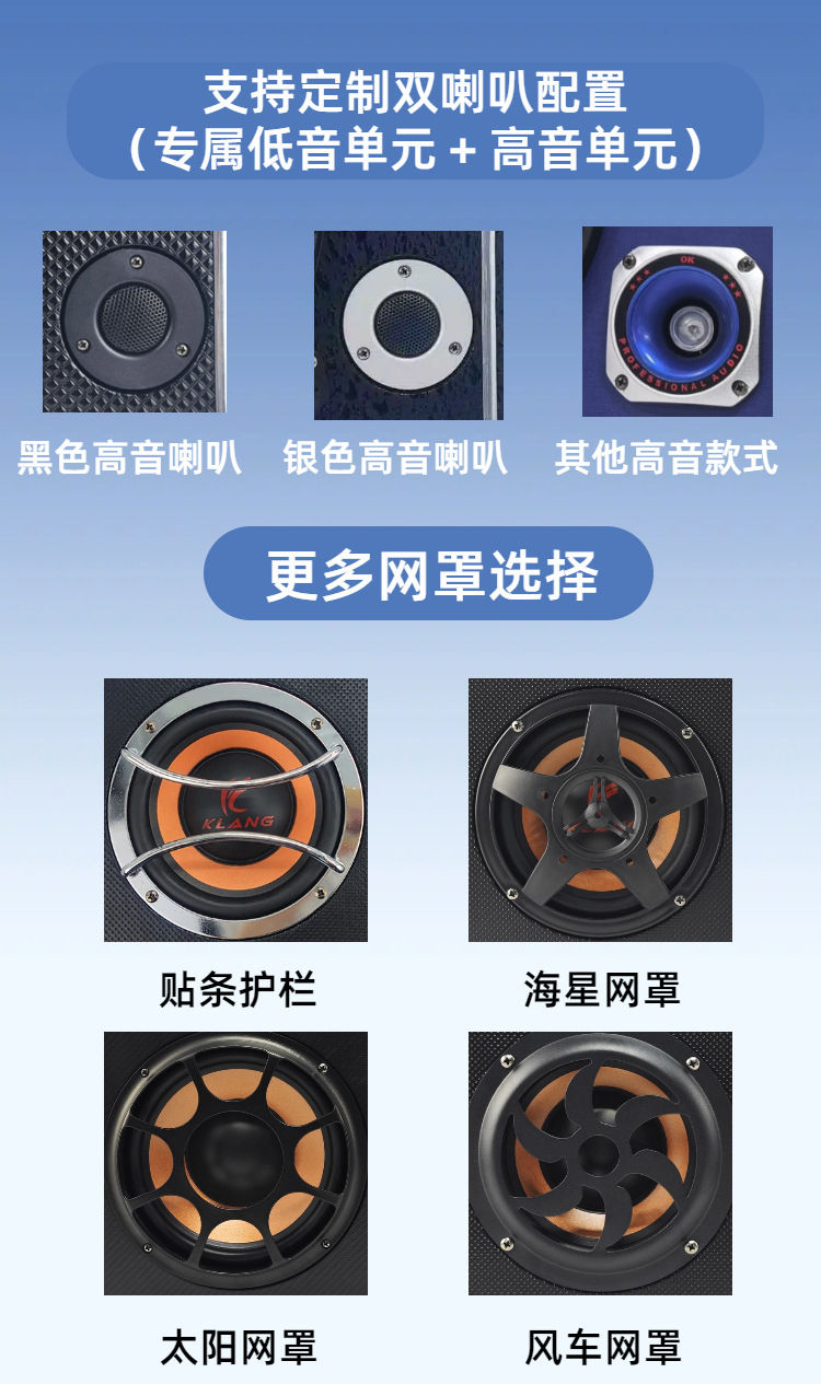 Source Factory 6/8/ 10inch Car Subwoofer with Active Tweeter 12V High and Low Level Dual Input Wholesale Oem