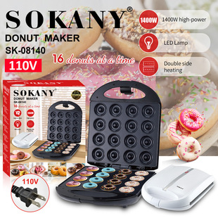 Foreign Trade Export Sokany08140 Donut Machine Household Cake Bread Machine Breakfast Machine 16-Hole Donut Machine