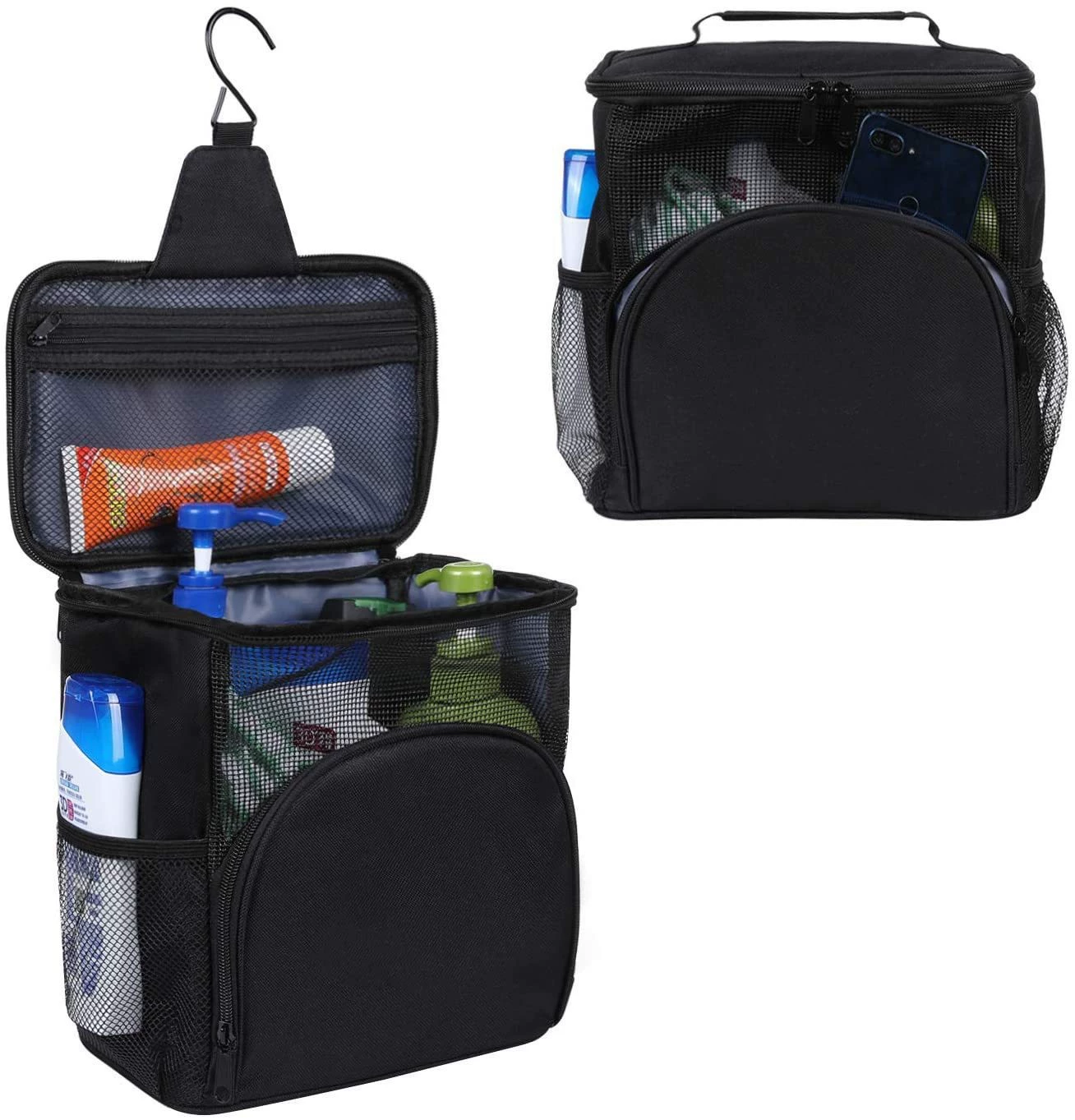 Men's handheld foldable organizer bag, razor for bath, storage bag for traveling