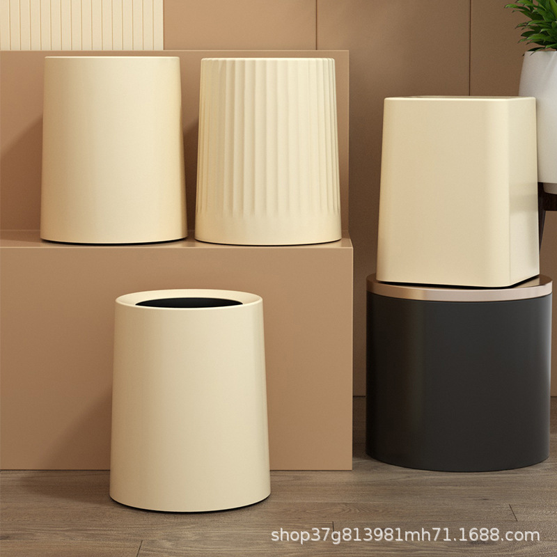 Beautiful Trash Cans for Homestays, Double-Layer Trash Cans with a Light Luxury and High-End Feel, Suitable for Offices, Hotels, and Home Use in Solid Colors Beautiful Trash Cans for Homestays, Double-Layer Trash Cans with a Light Luxury and High-End Feel, Suitable for Offices, Hotels, and Home Use in Solid Colors