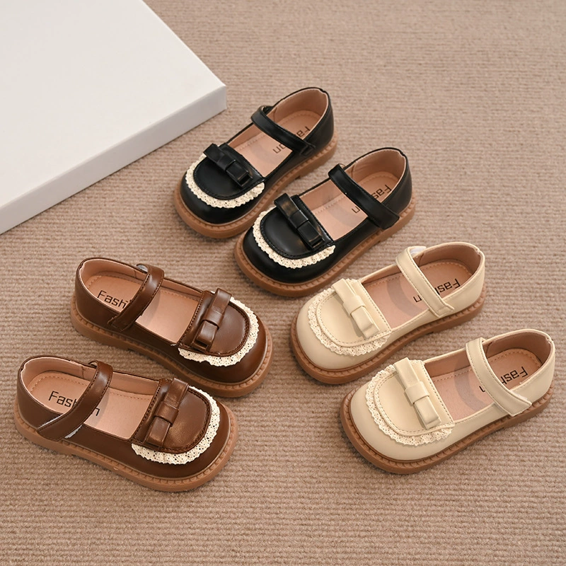 2025 новая новая женская обувь на мягкой подошве с кружевной оканью принцессы на волчок