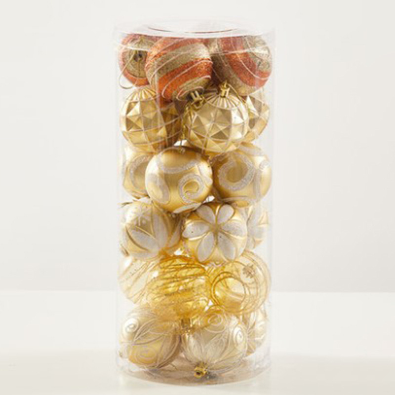 Cubo pintado de 8cm 24 piezas de oro