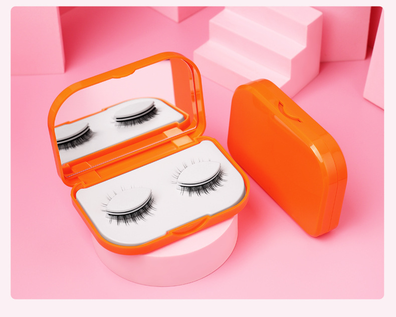 New two-pair self-adhesive false eyelashes, Japanese-style little devil, glue-free self-adhesive false eyelashes, jelly tape self-adhesive eyelashes undefined
