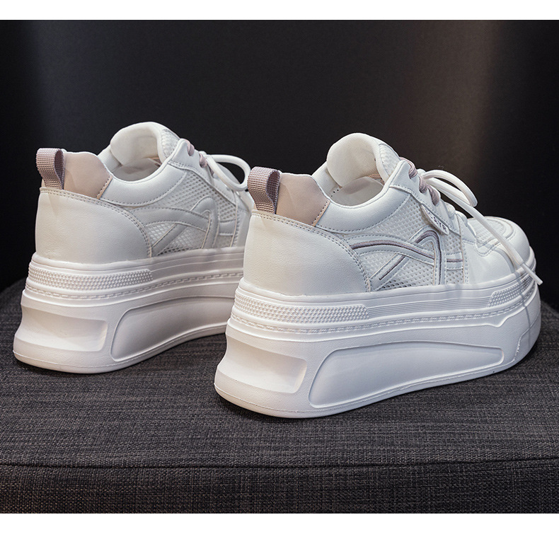 Giày sneaker nữ đế dày tăng chiều cao phong cách thể thao nhẹ — Tím 5057, Mơ 5057 chi tiết 22