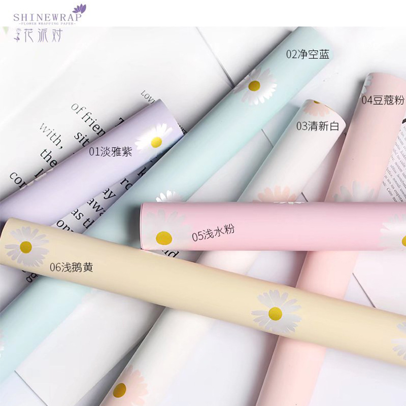 Floral fiesta fábrica al por mayor girasoles floral embalaje impermeable ramo florista embalaje papel de regalo embalaje