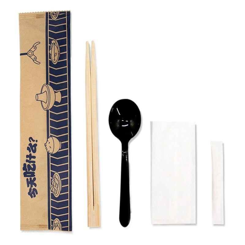 Одноразовые палочки для еды Набор посуды на вынос Набор из четырех предметов Горячий горшок Магазин китайских лобстеров Набор посуды Нож, вилка и ложка Набор инструментов