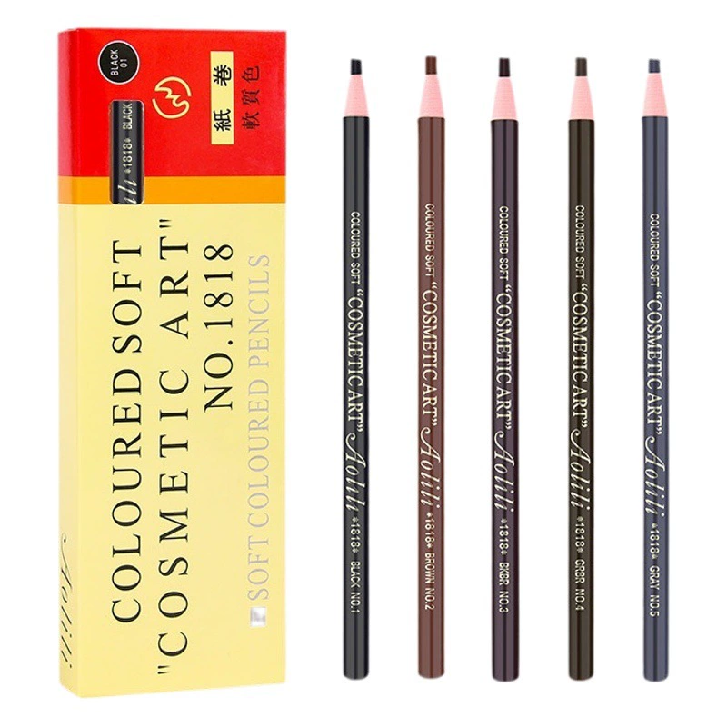 Карандаш для бровей отечественного бренда aolili 1818, водонепроницаемый и устойчивый к поту, отрывной карандаш для бровей для начинающих