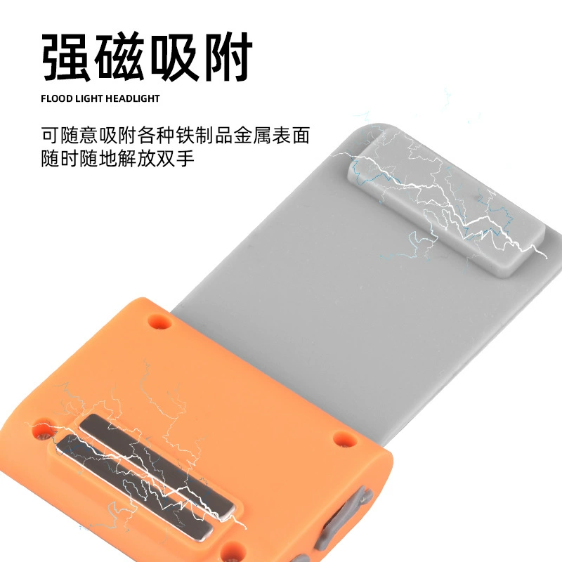 Многофункциональные с магнитным всасыванием ночная рыбалка USB зарядная головка фонарь портативная куртка бегущие COB силиконовые рабочие огни носимые огни