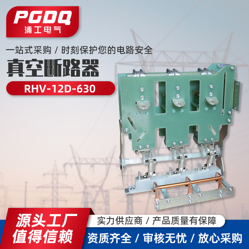 厂家直销10KV成套充气柜用真空断路器RHV-12D/630带隔离接地