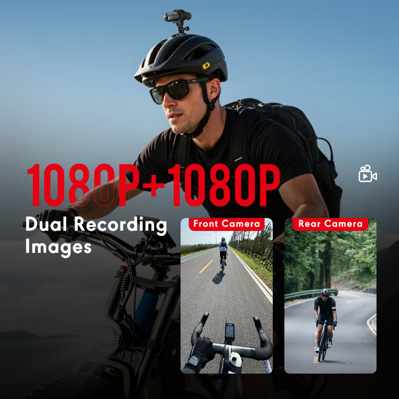 Cámara de Acción para Casco de Ciclismo 4K de ABS, Anti-sacudidas HD para Motociclismo image 4