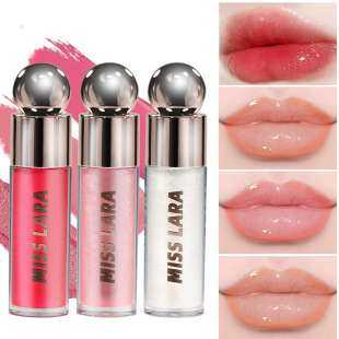 Cross-border Miss Lara Pearlescent Fine Flash Lip Honey Jelly Moisturizing Lip Glaze Mirror Doodle Lip Glass Lip Gloss