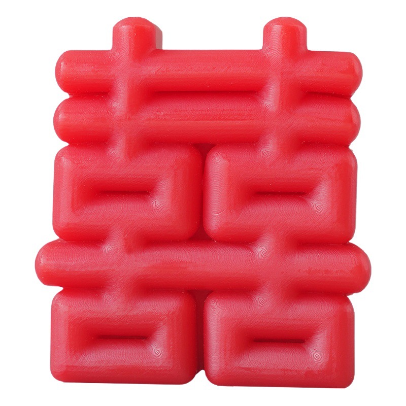 Vela de aromaterapia roja doble felicidad, regalo de mano, decoración de fragancia de boda, cera hecha a mano