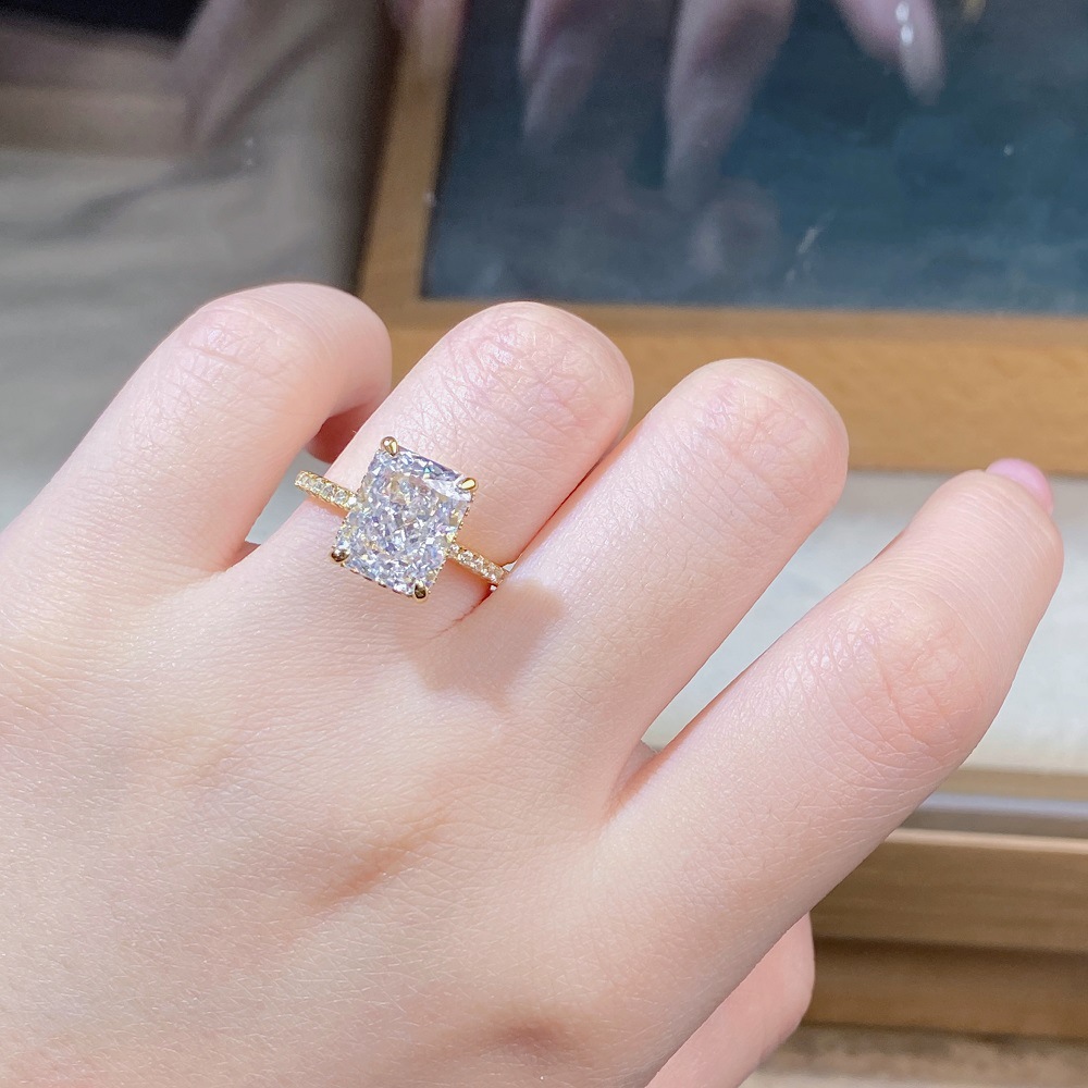 Fashion Geometric Sterling Silver Plating Zircon Rings 1 Piece