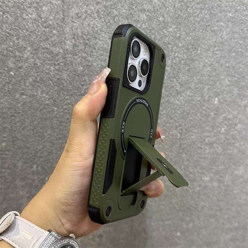 Apple 17 携帯電話ケース iPhone16promax 磁気不可視ブラケットハイエンドシンプルな保護カバー新しい|undefined