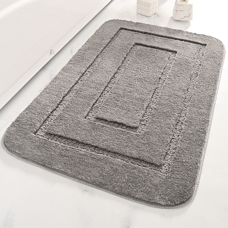 Alfombra de piso de baño en forma de fondo de microfibra transfronteriza baño Baño antideslizante baño color sólido alfombra absorbente alfombra de baño