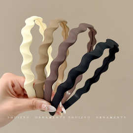 发箍女简约百搭气质压发卡2025新款波浪磨砂洗脸面膜防滑头箍发饰