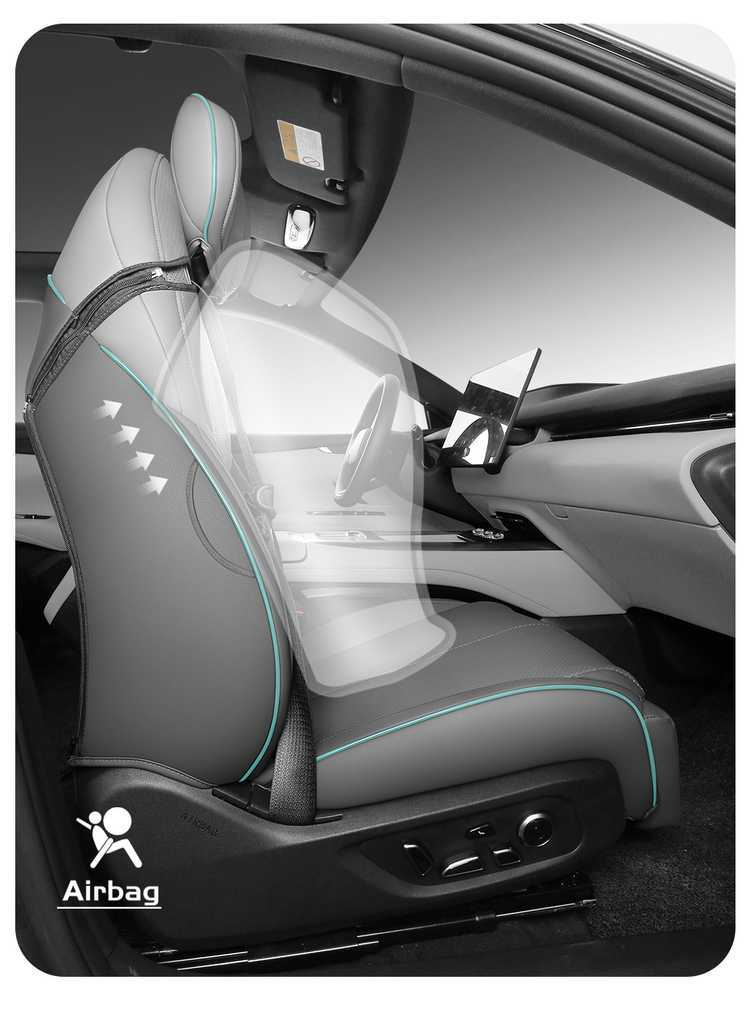 New dark blue L07 car seat covers, suitable for all seasons, full surround leather, five-seater, dark blue, special L07 seat cushion covers