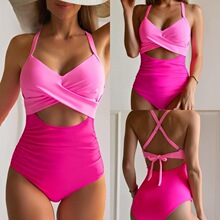 W 60318 Sexy Hollow Back Tie Bikini �Ը��ο�Ӿ�� �羳ŷ����