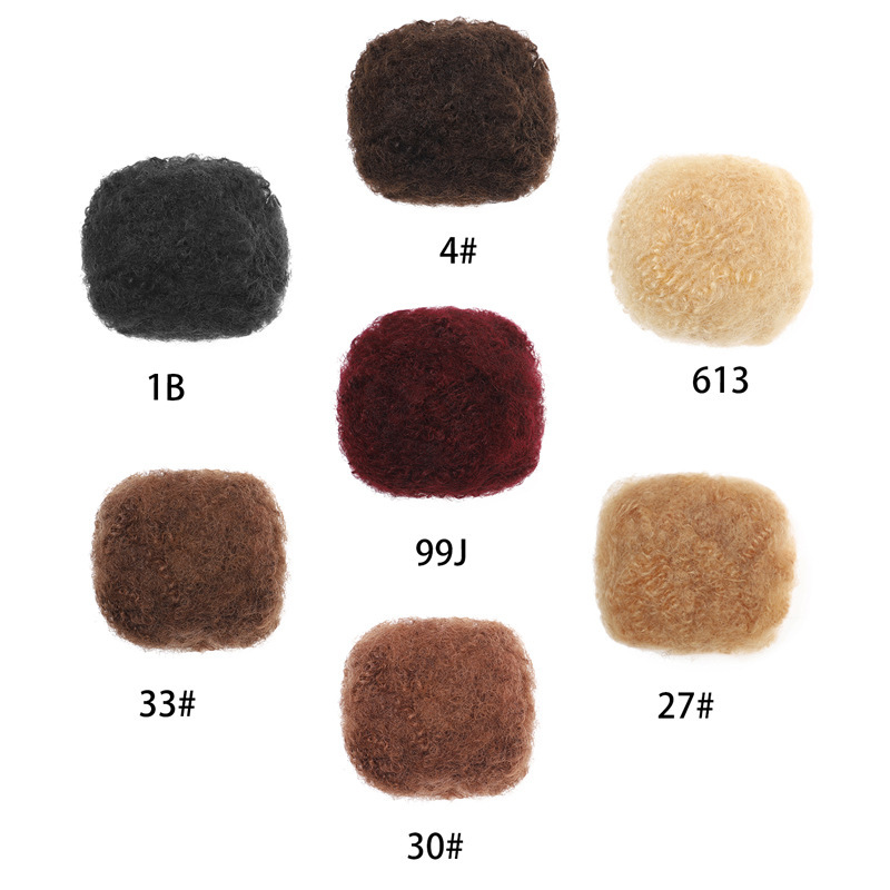 8inch Fluffy Silk Hair Pack African Reggae Dirty Braids Afro Kinky Bulk Dreadlock Real Human Hair