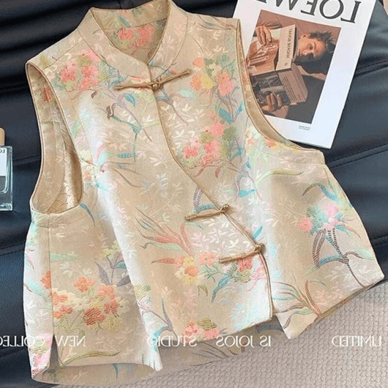 2026 New Model New Chinese Style Stand Collar Jacquard Embroidered Button-Up Women's Exquisite Slim Fit Layered Blouse Shirt 2026 New Model New Chinese Style Stand Collar Jacquard Embroidered Button-Up Women's Exquisite Slim Fit Layered Blouse Shirt